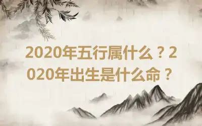 2020年五行|2020年五行属什么